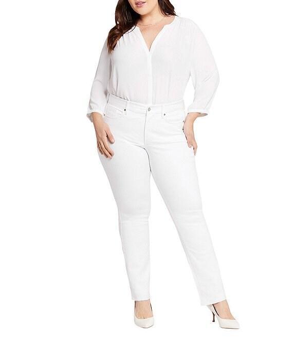 NYDJ Plus Size Marilyn Waist Match Straight Leg Denim Jeans Product Image