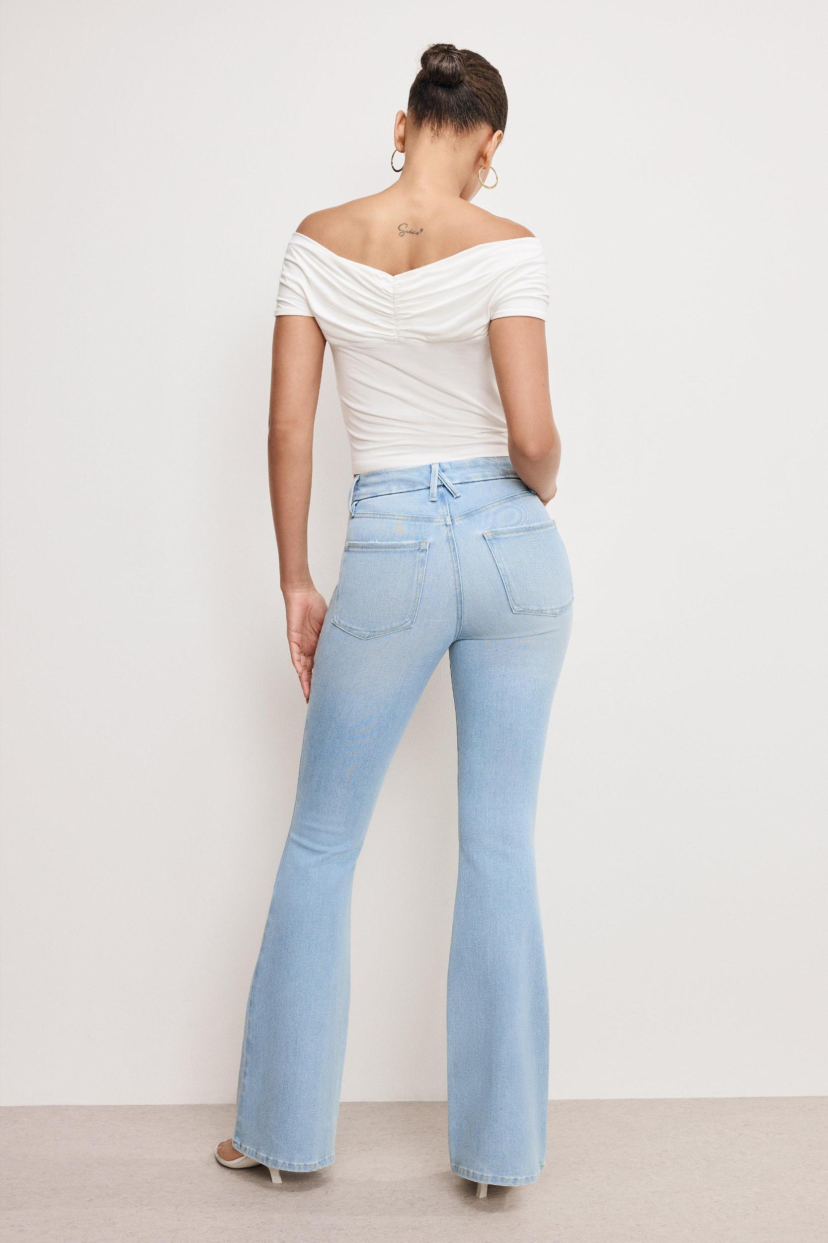 SOFT TECH GOOD LEGS FLARE JEANS | INDIGO841 Product Image