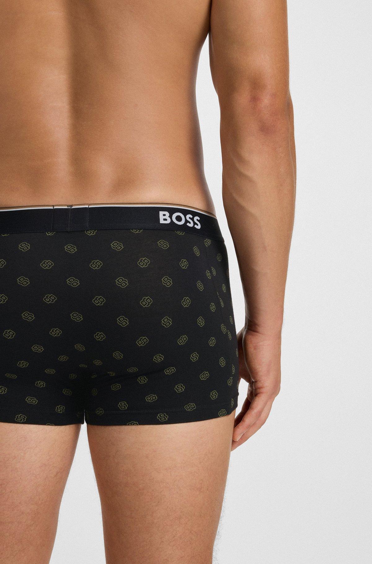 Three-pack of stretch-cotton trunks with logo waistband Product Image