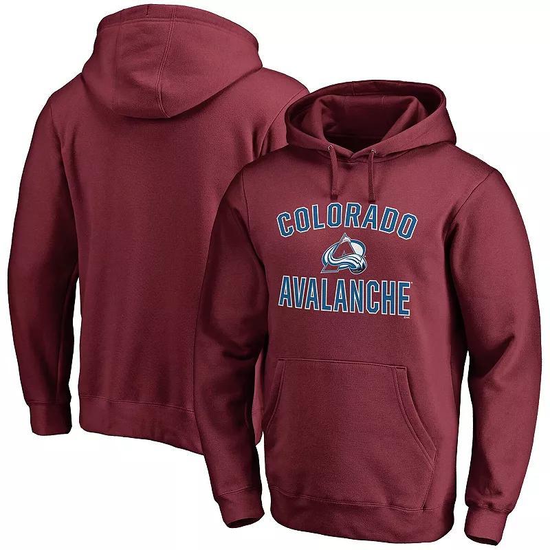 Mens Fanatics Branded Burgundy Colorado Avalanche Team Victory Arch Pullover Hoodie Product Image