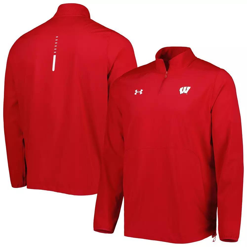 Men's Under Armour Red Wisconsin Badgers Motivate 2.0 Quarter-Zip Performance Jacket, Size: Small Product Image