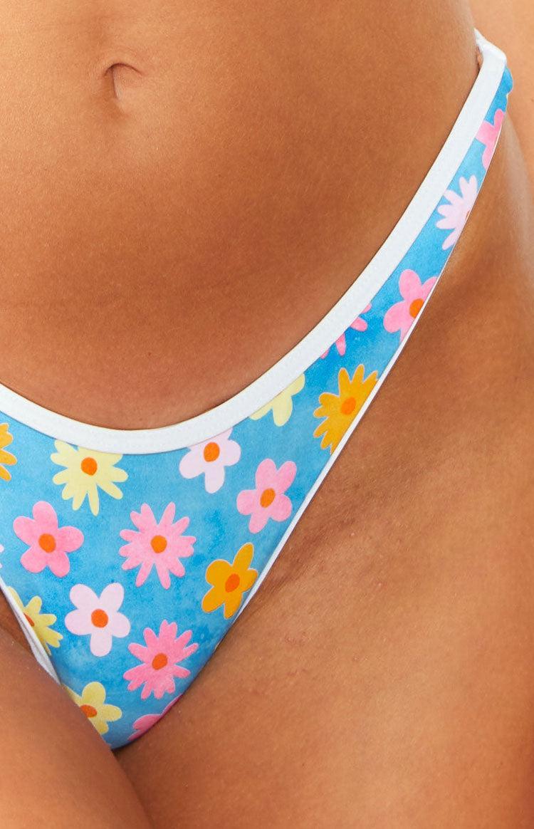 9.0 Swim Bahamas Multi Floral Blue Bikini Bottoms Product Image