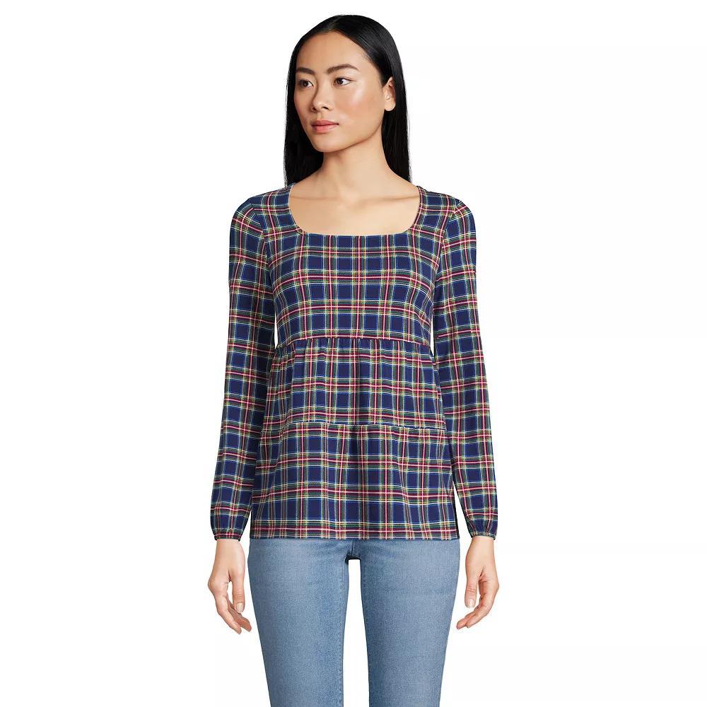 Women's Lands' End Squareneck Tiered Top,  Product Image