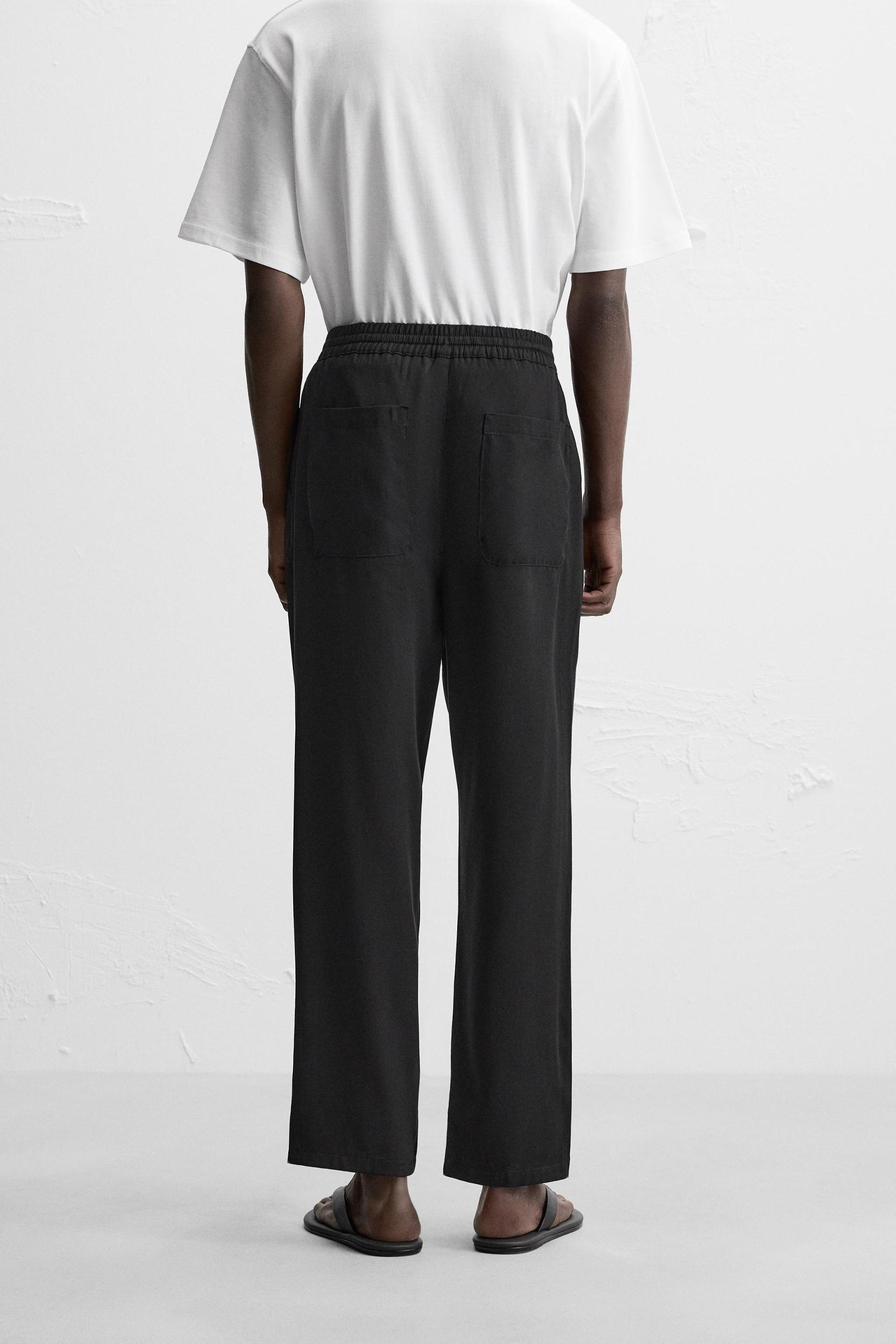 REGULAR FIT LYOCELL - VISCOSE PANTS Product Image