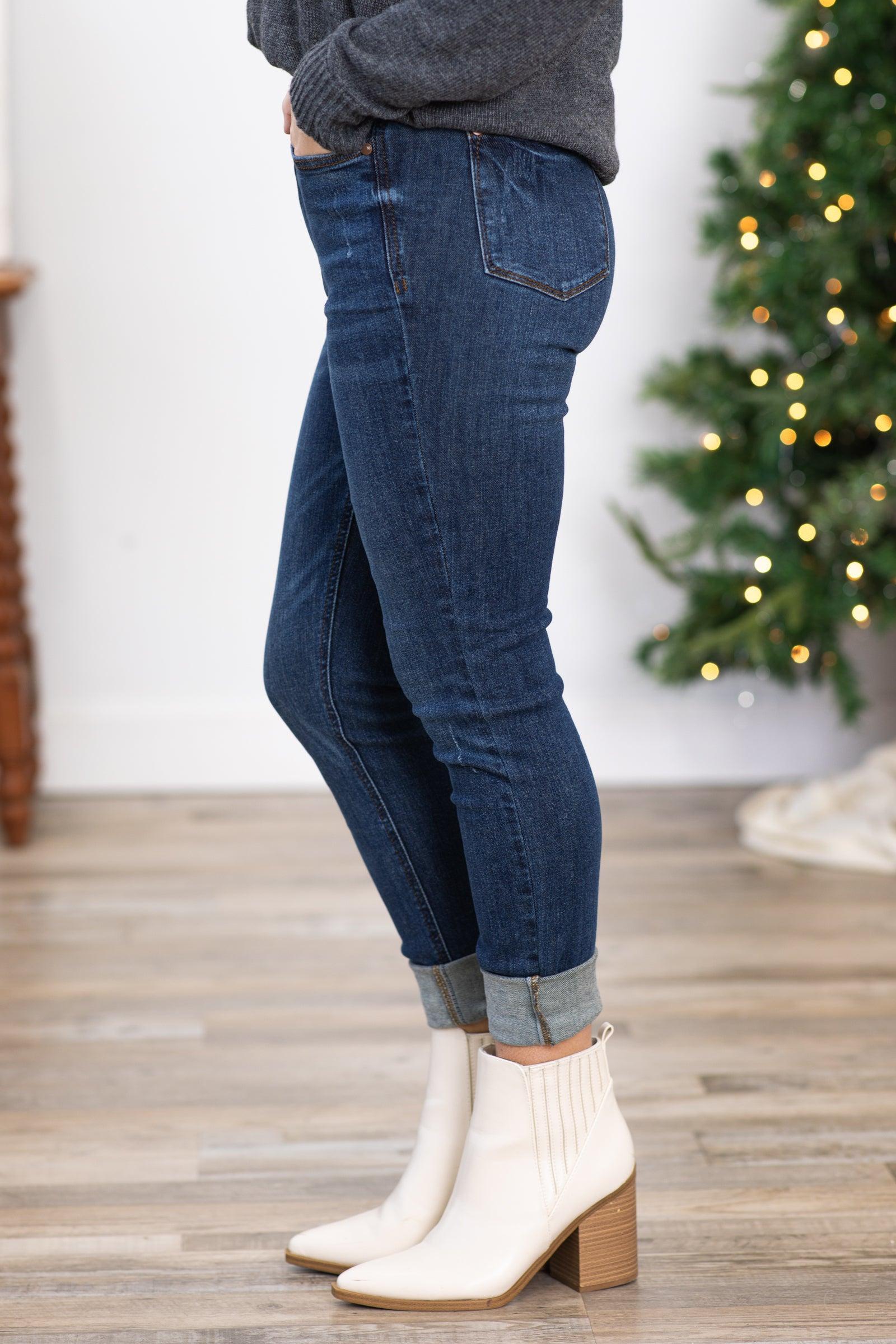 Judy Blue Dark Wash Tummy Control Skinny Jeans Product Image