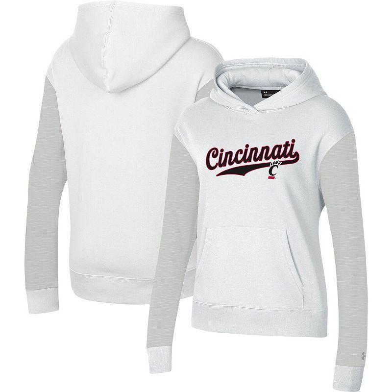 Womens Under Armour White Cincinnati Bearcats All Day Pullover Hoodie Product Image