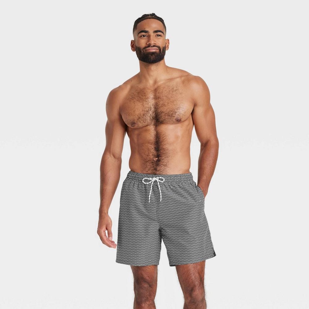 Mens 7 Regular Fit Swim Shorts - Goodfellow & Co Black XS Product Image