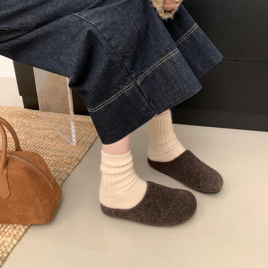 Plain Fleece-Lined Mules Product Image