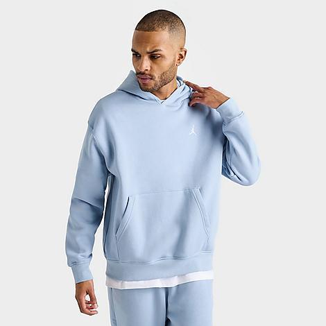 Jordan Mens Essential Fleece Pullover - White/Blue Product Image