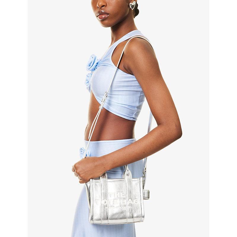 MARC JACOBS Womens The Crossbody Tote Metallic Silver Product Image