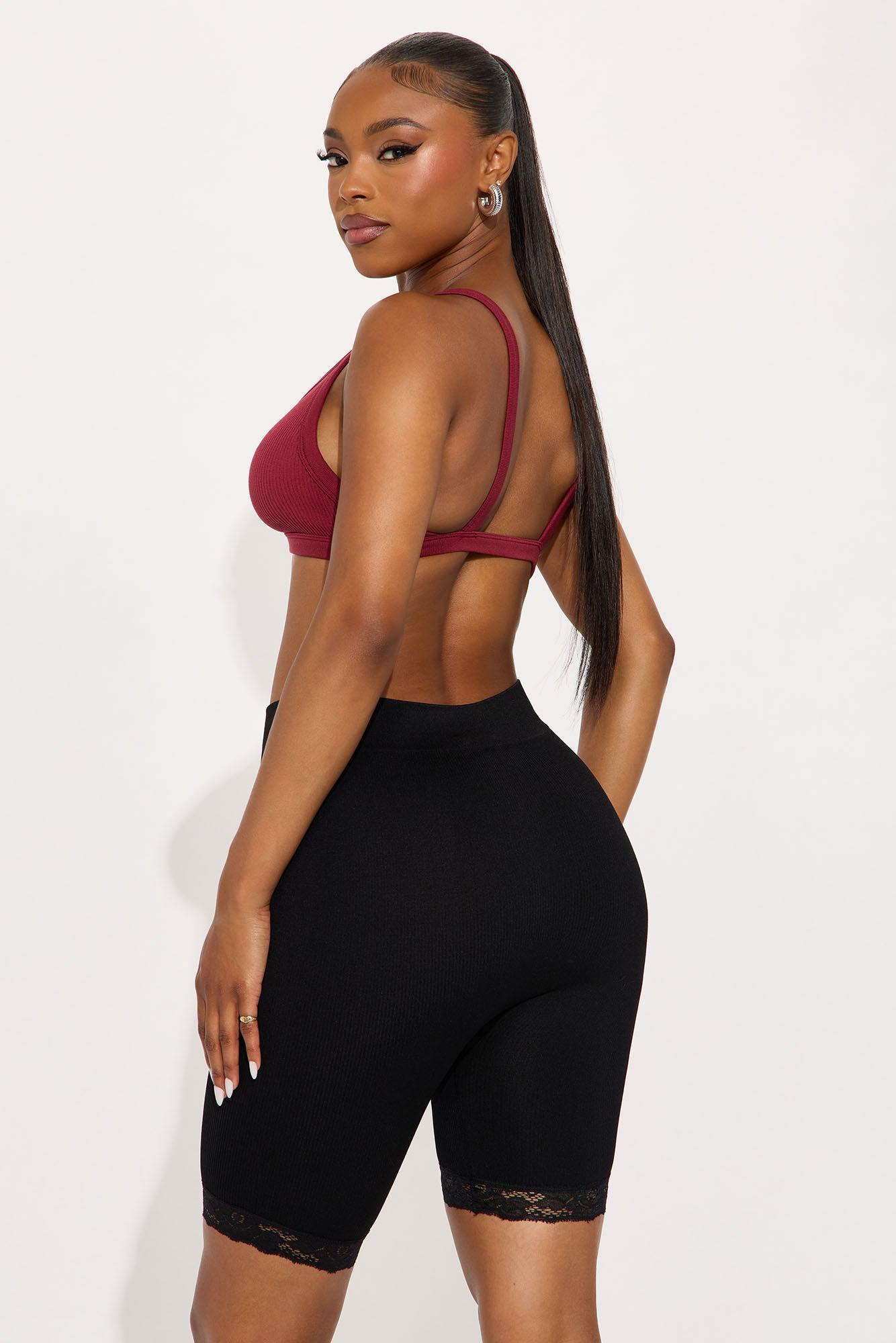 Tlalli Seamless Bra Top - Burgundy Female Product Image