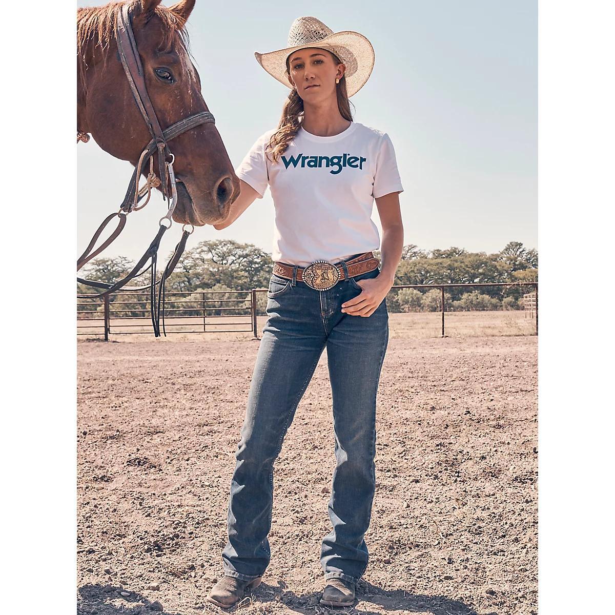 Women's Wrangler Retro® Mae Mid Rise Bootcut Jean in Khloe Product Image