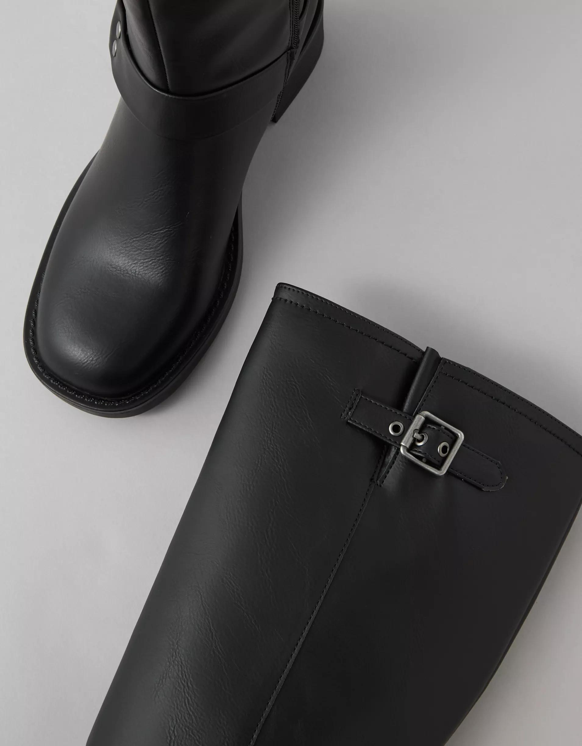 AE Vegan Leather Tall Moto Boot Product Image