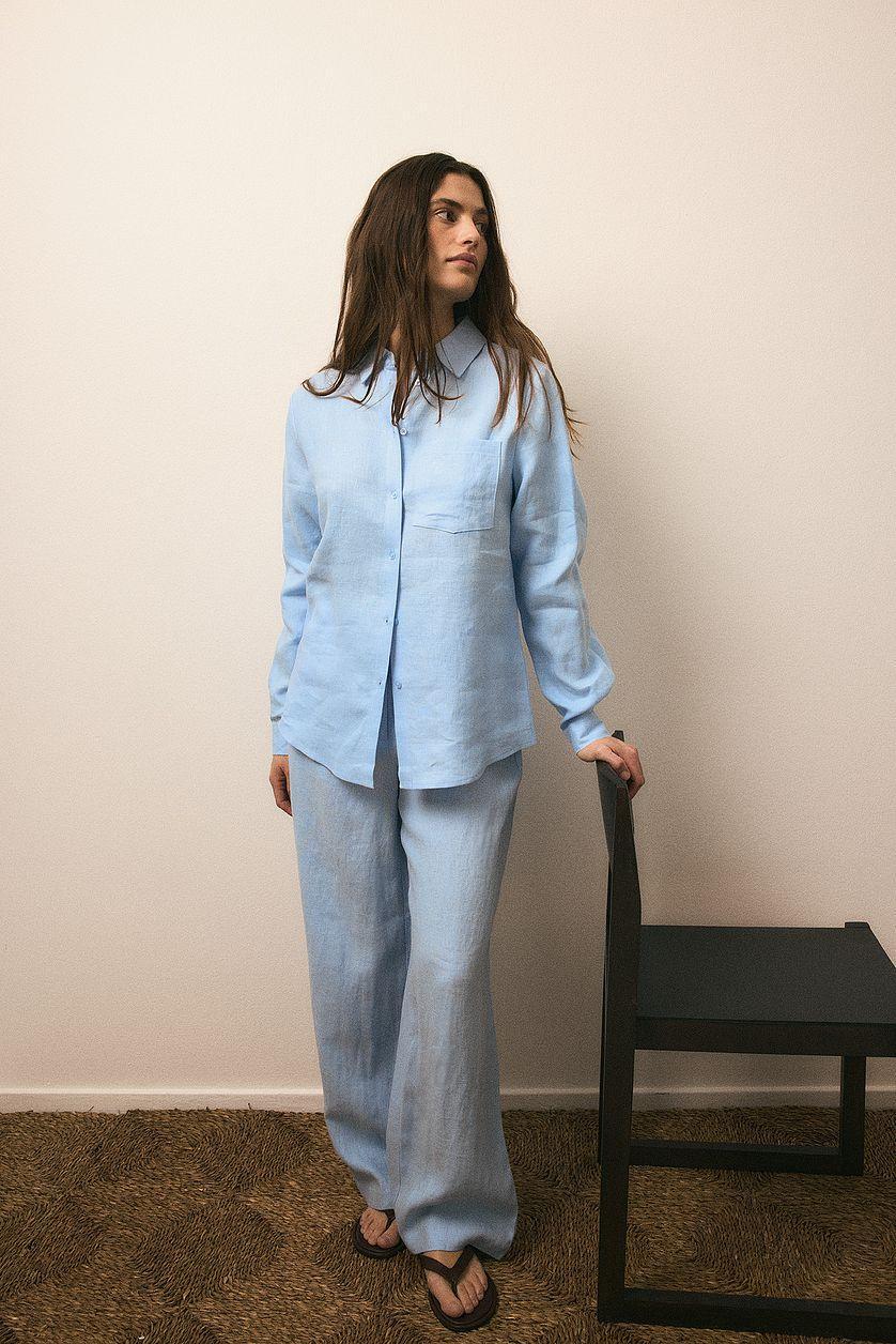 Linen Wide Leg Pants Product Image