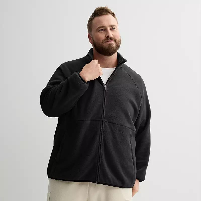 Big & Tall Tek Gear Micro Fleece Full-Zip Jacket, Mens Pamina Purple Product Image