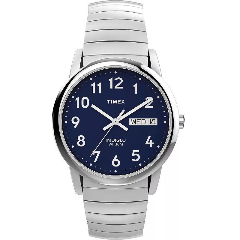 Timex Mens Easy Reader Expansion Band Watch - T200319J Silver Product Image