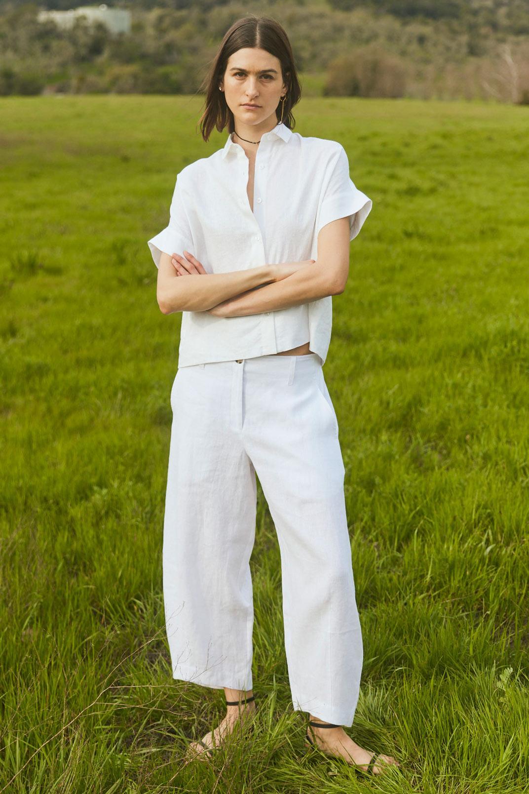 Carefree Wide Leg Linen Pants Product Image