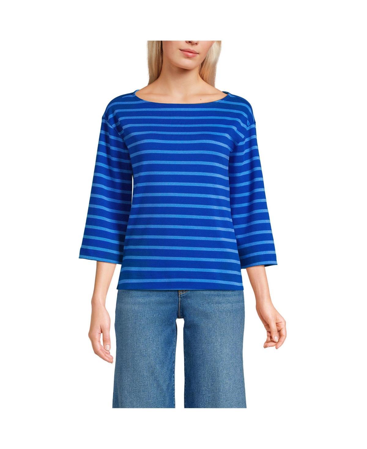 Womens Lands End 3/4 Bell Sleeve Supima Cotton Tee Product Image