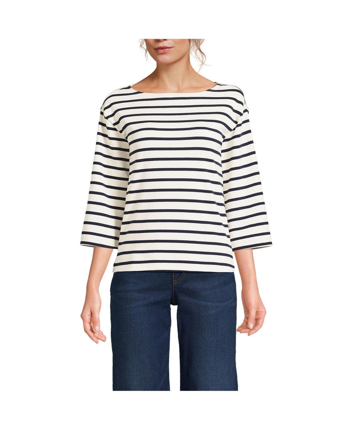 Womens Lands End 3/4 Bell Sleeve Supima Cotton Tee Product Image