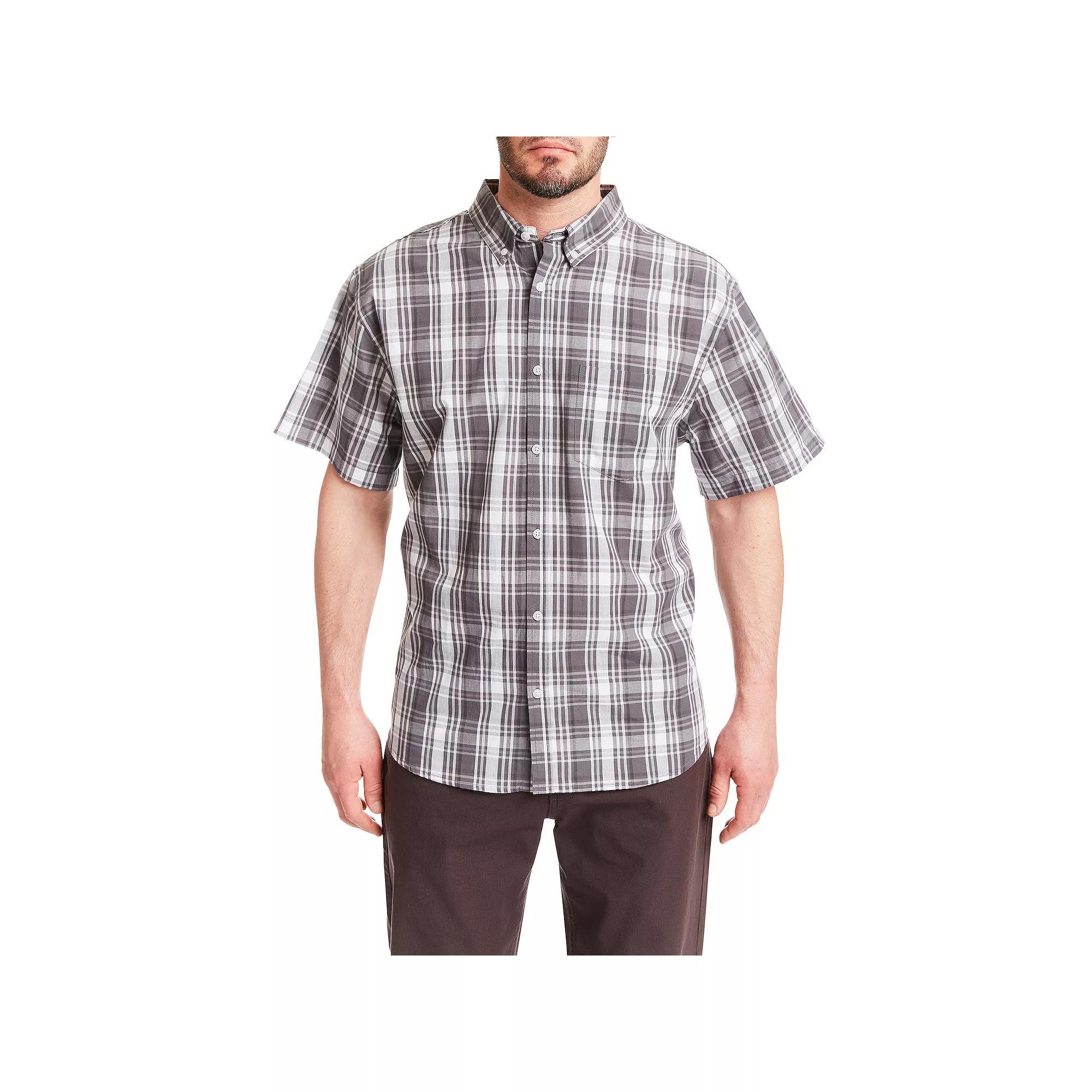 Men's Smith's Workwear Button-Down Plaid Shirt,  Product Image