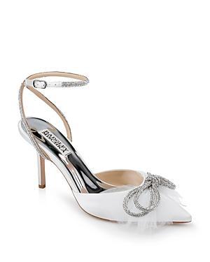 Badgley Mischka Womens Sacred Embellished Ankle Strap Pumps Product Image