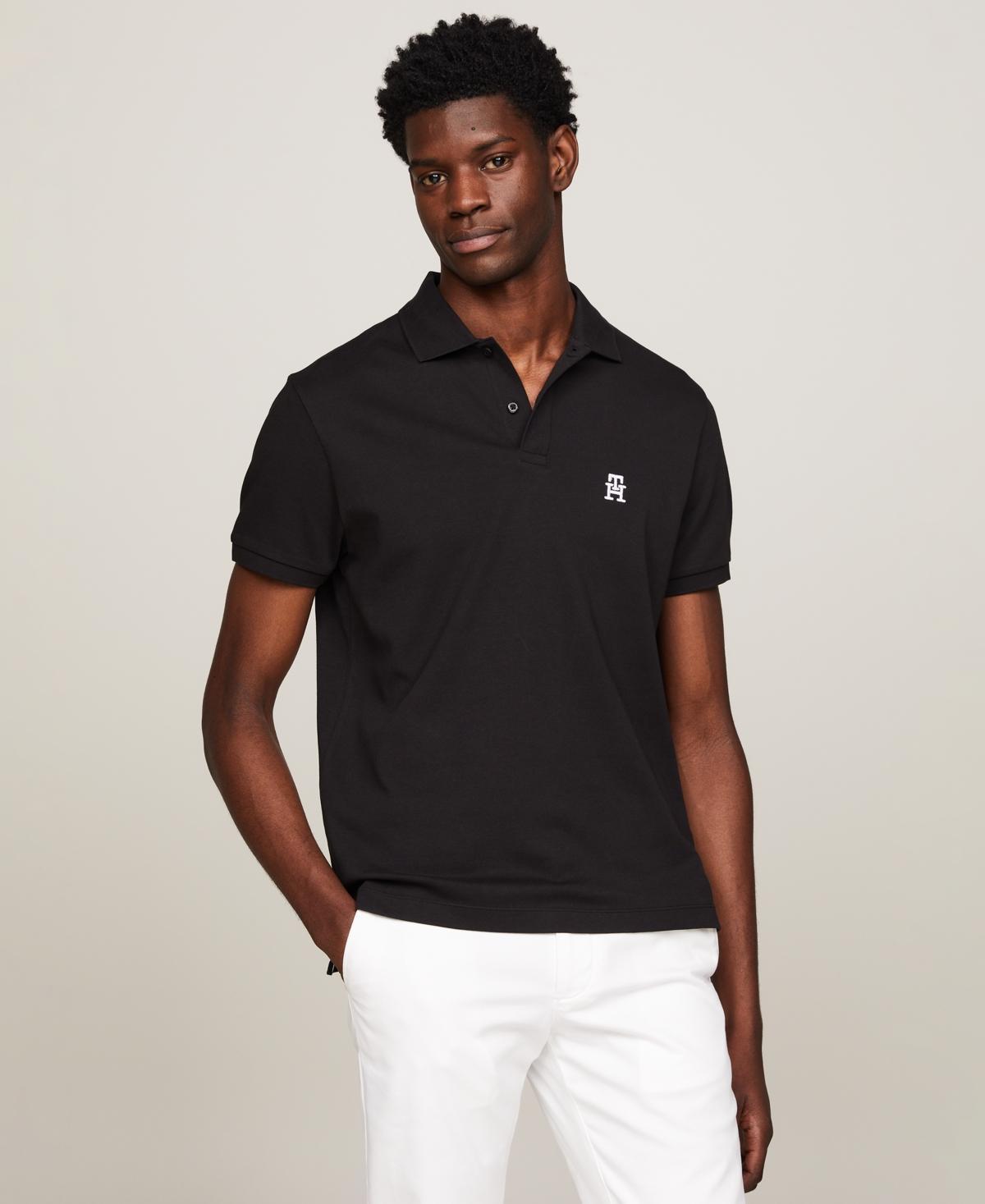 Tommy Hilfiger Mens Short Sleeve Interlock Monogram Polo Shirt Product Image