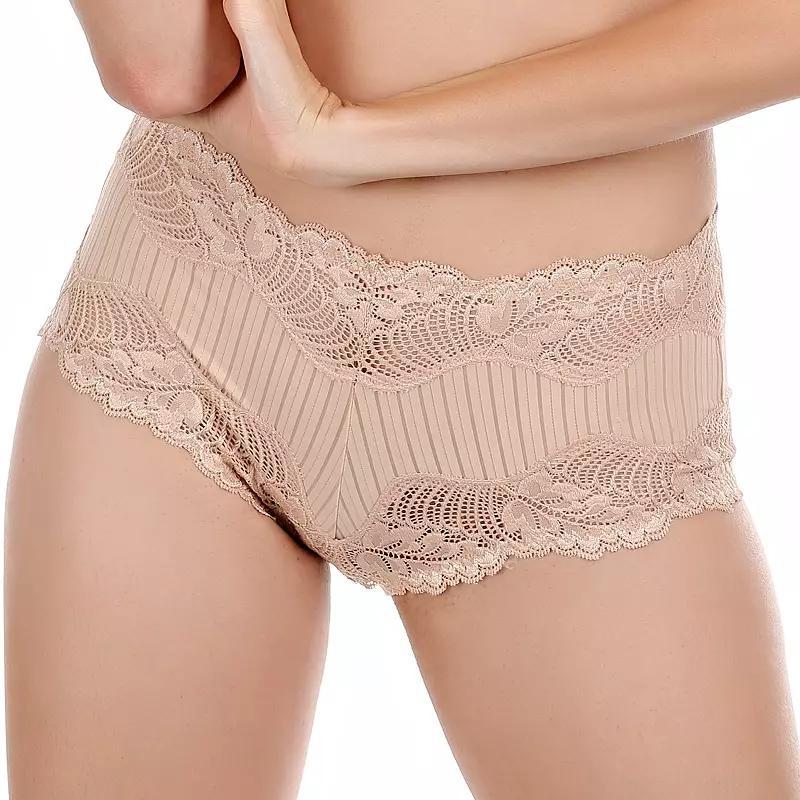 Paramour by Felina Stripe Delight Hipster 735353, Women's, Size: Medium, Fawn Product Image