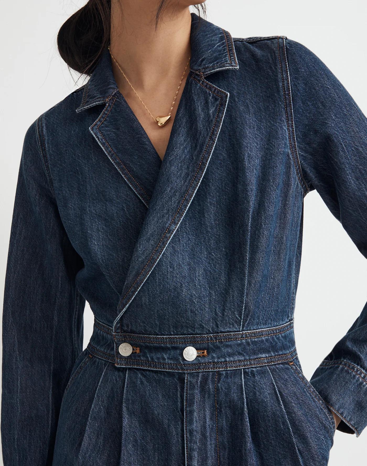 Denim Tailored Jumpsuit in Norvell Wash Product Image