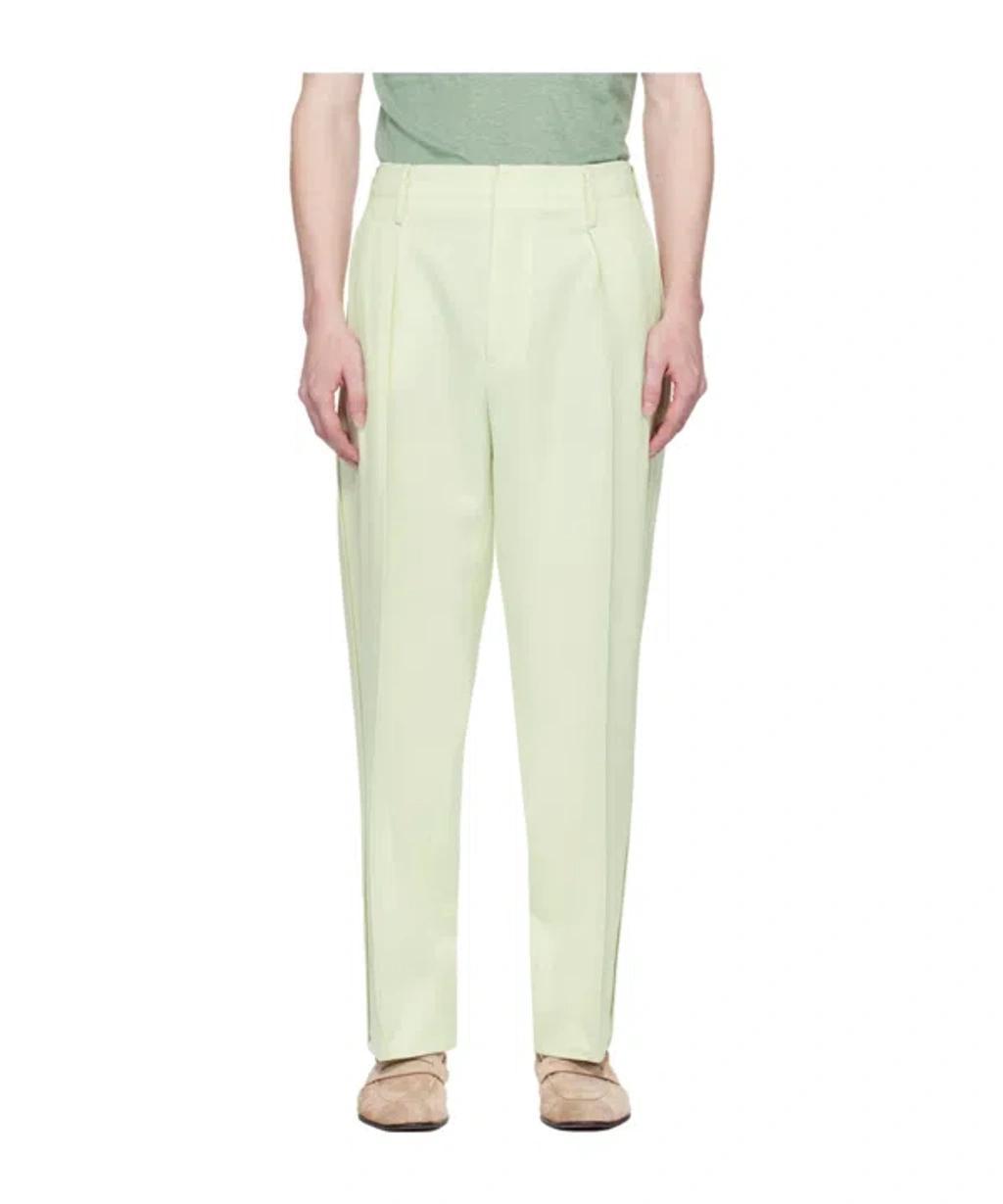 ZEGNA Green Tailored Trousers In 787021a7 Water Green Product Image