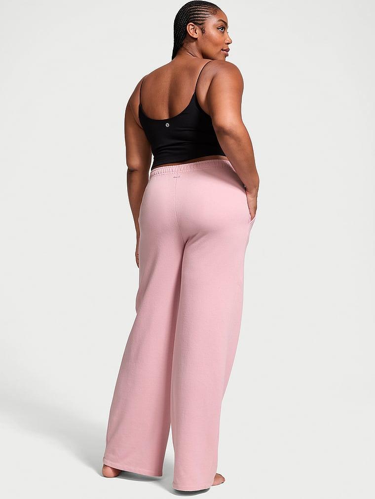 Cotton Fleece Wide-Leg Sweatpants Product Image