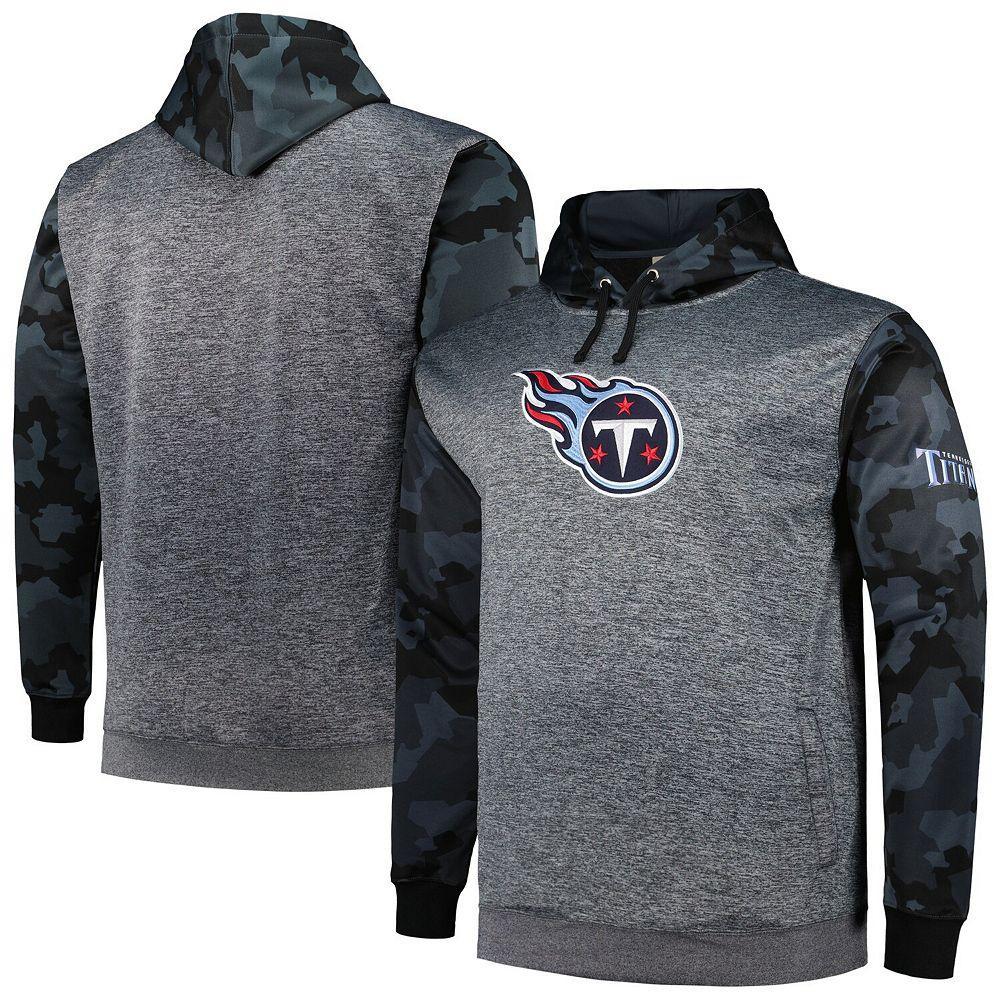 Men's Fanatics Branded Heather Charcoal Tennessee Titans Camo Pullover Hoodie, Size: 4XB Product Image