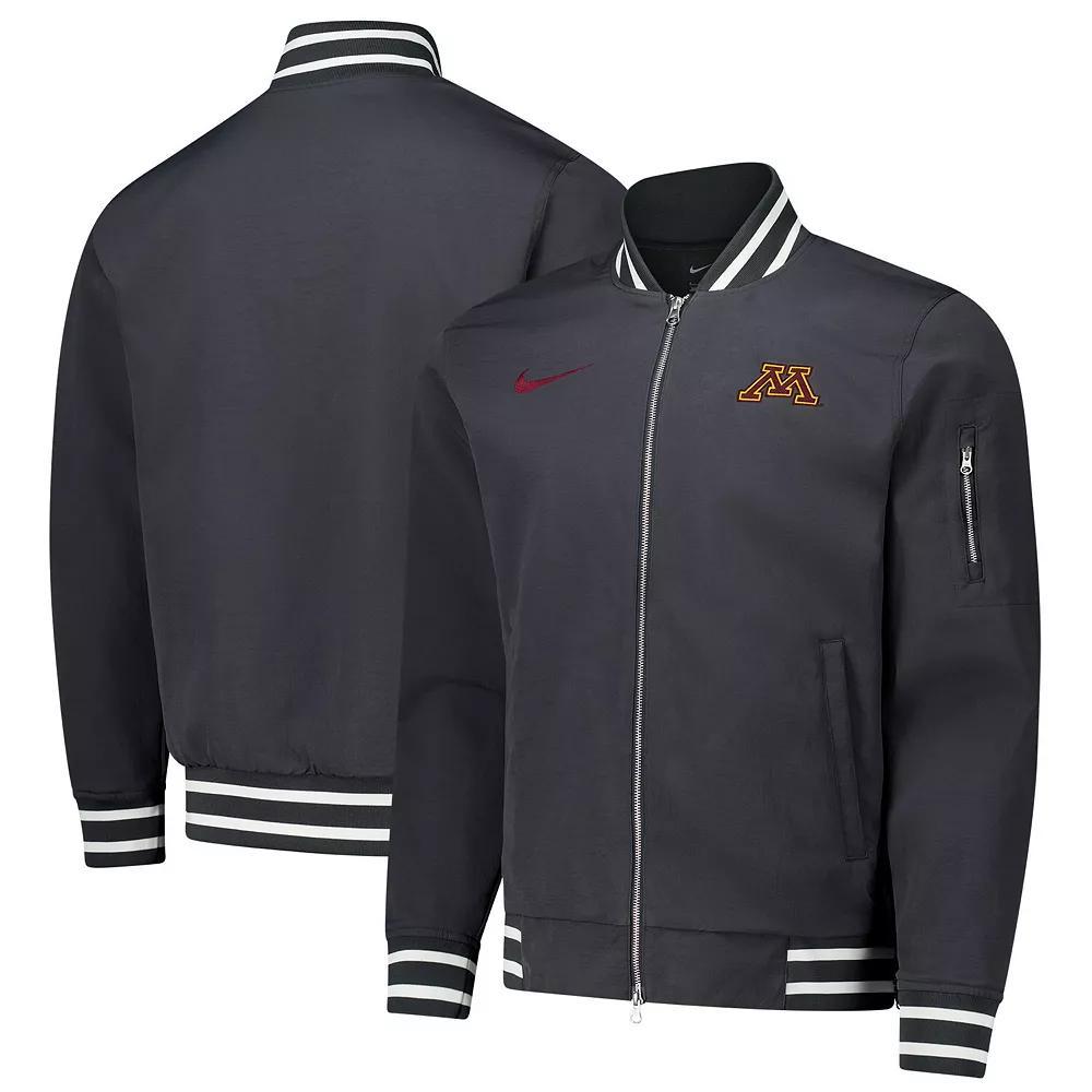 Men's Nike Anthracite Minnesota Golden Gophers Full-Zip Bomber Jacket,  Product Image