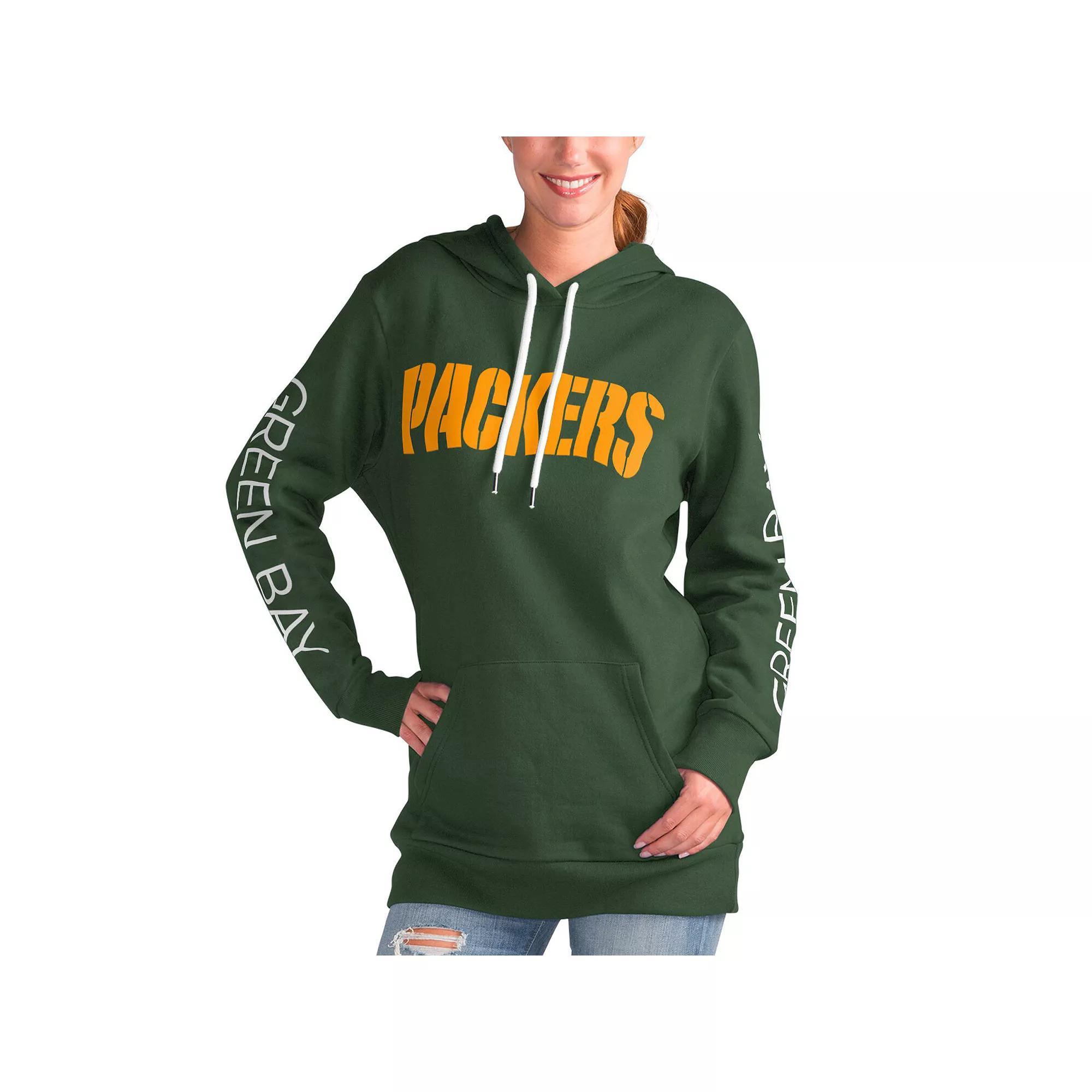 Women's G-III 4Her by Carl Banks Green Green Bay Packers Extra Inning Pullover Hoodie,  Product Image