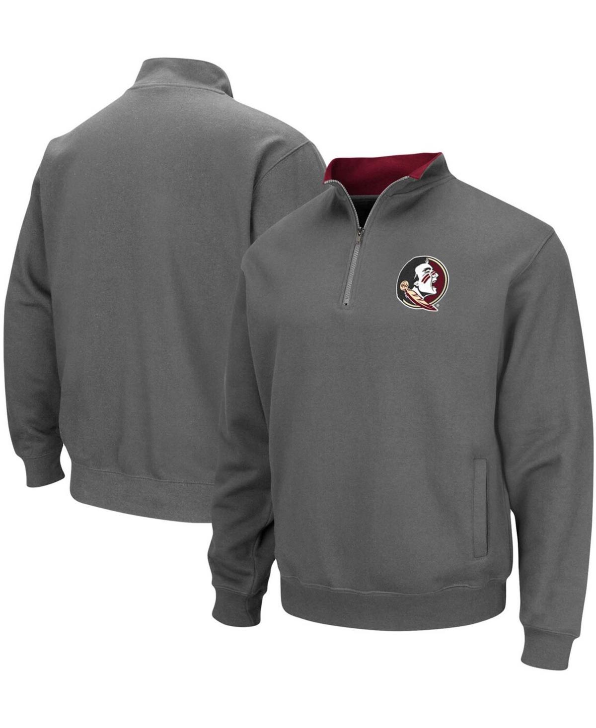 Mens Colosseum Charcoal Florida State Seminoles Tortugas Logo Quarter-Zip Pullover Jacket Product Image