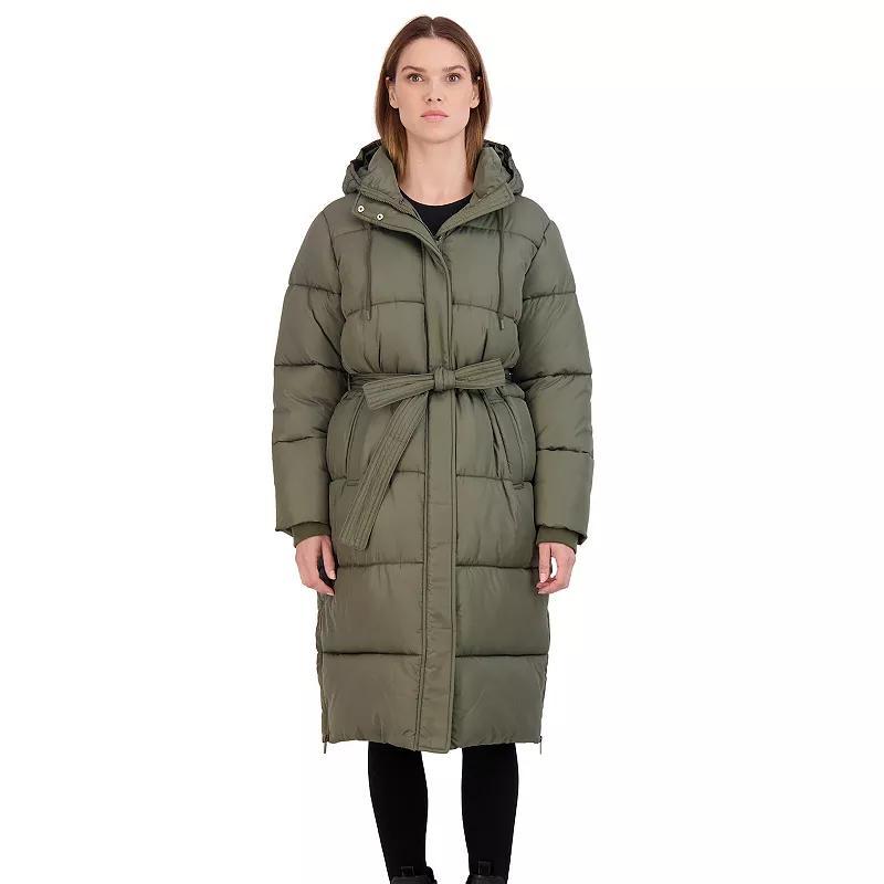 Womens Sebby Collection Long Puffer Jacket Product Image