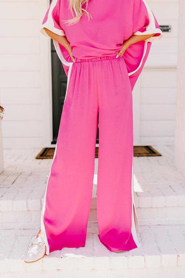 Brooklyn Babe High Waist Pants in Hot Pink Product Image