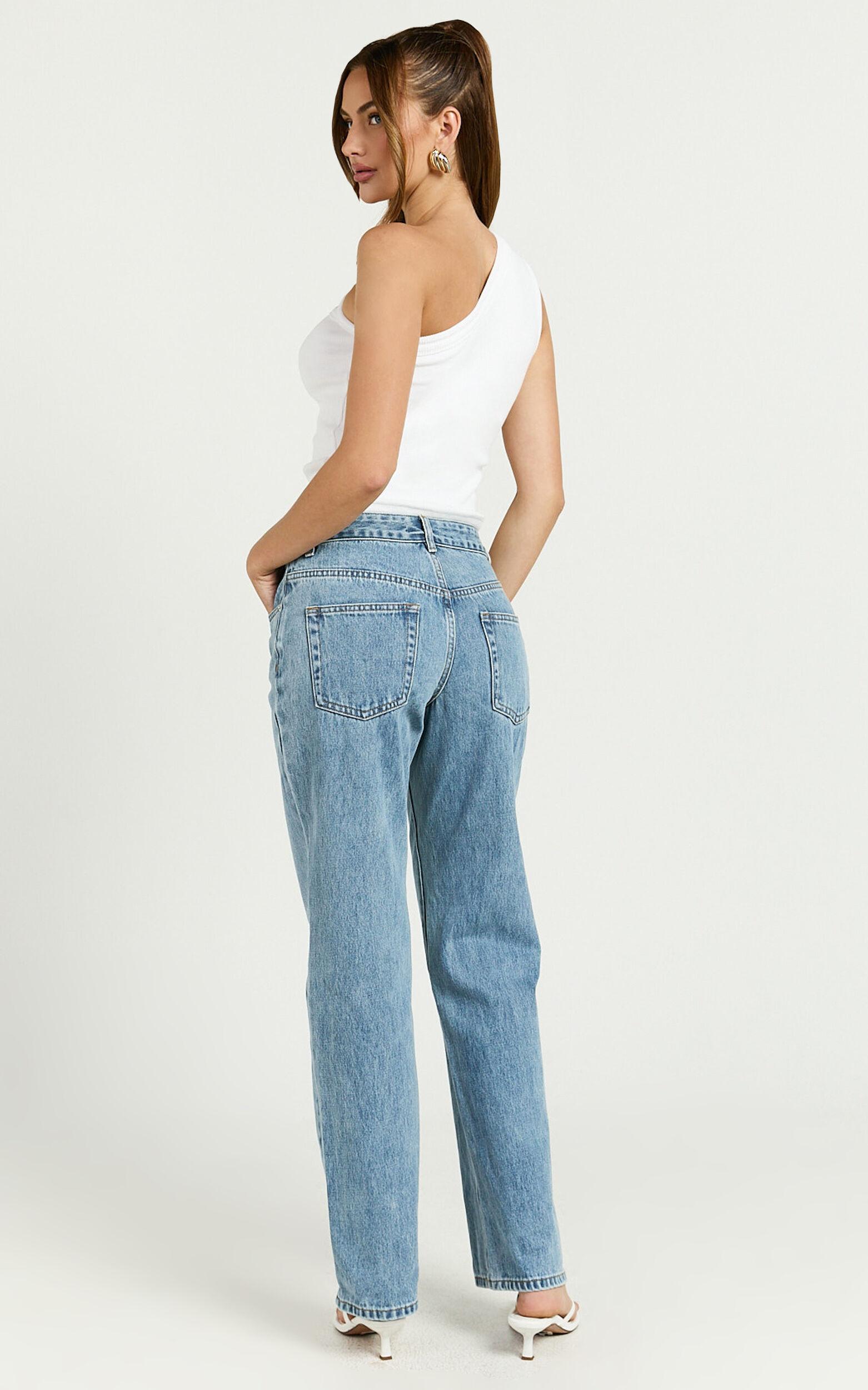 Rafael Top - One Shoulder Rib Strap Tank Top in White Product Image