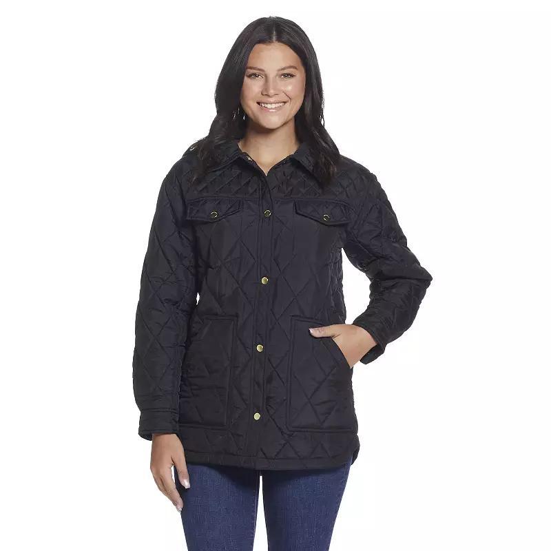 Women's Weathercast Print Lining Quilted Shacket,  Product Image