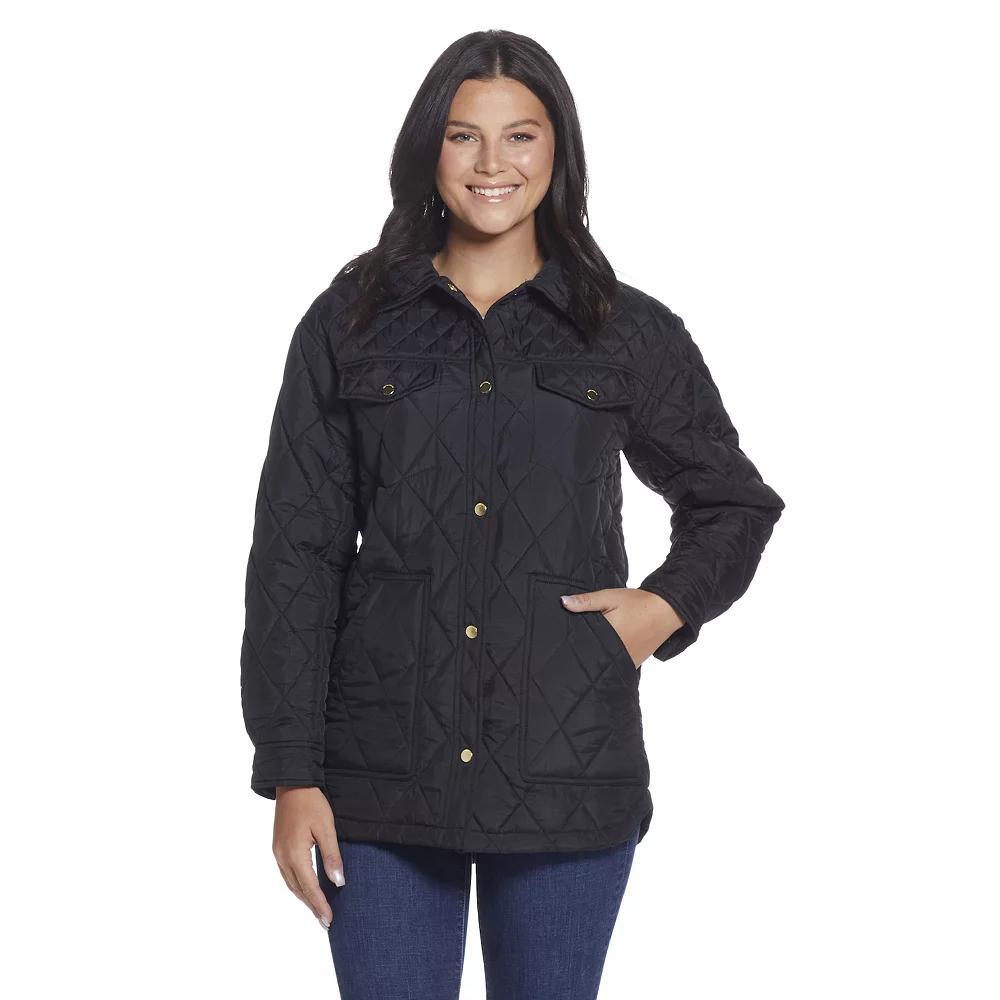 Women's Weathercast Print Lining Quilted Shacket,  Product Image