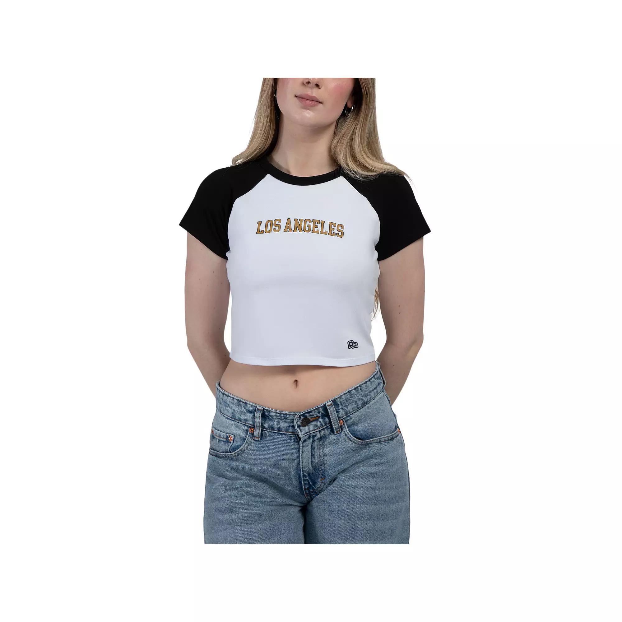 Women's Hype and Vice Black LAFC Homerun Cropped Raglan T-Shirt, Size: 2XL, Lfc Black Product Image