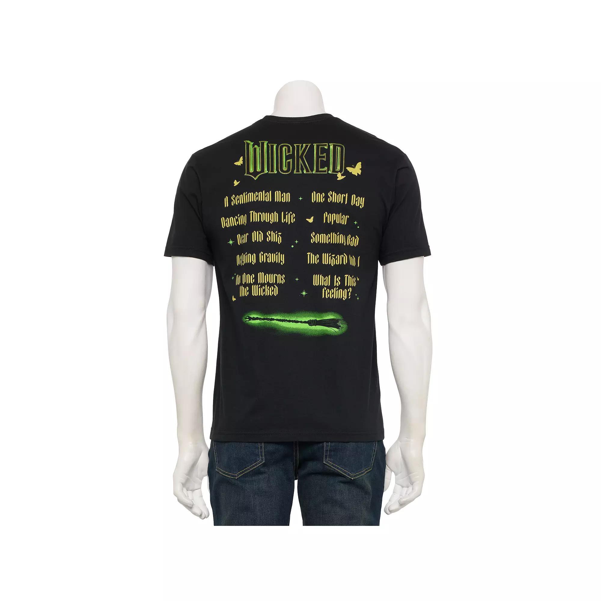 Men's Wicked Title Logo And Soundtrack Graphic Tee, Size: XL, Black Product Image