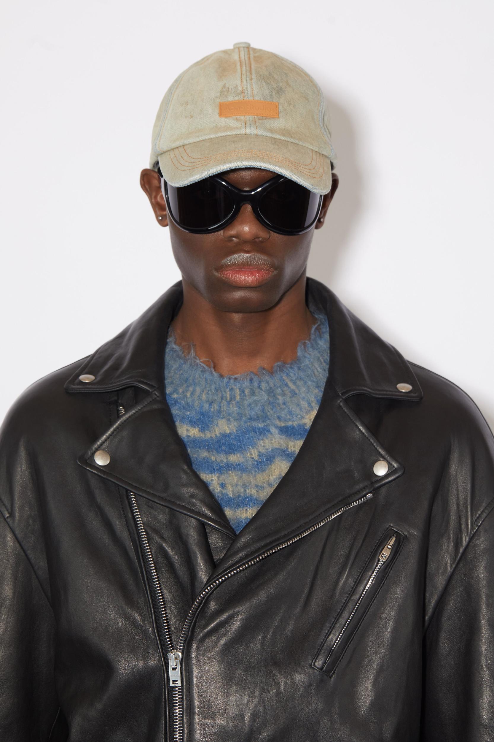 Distressed leather jacket Product Image