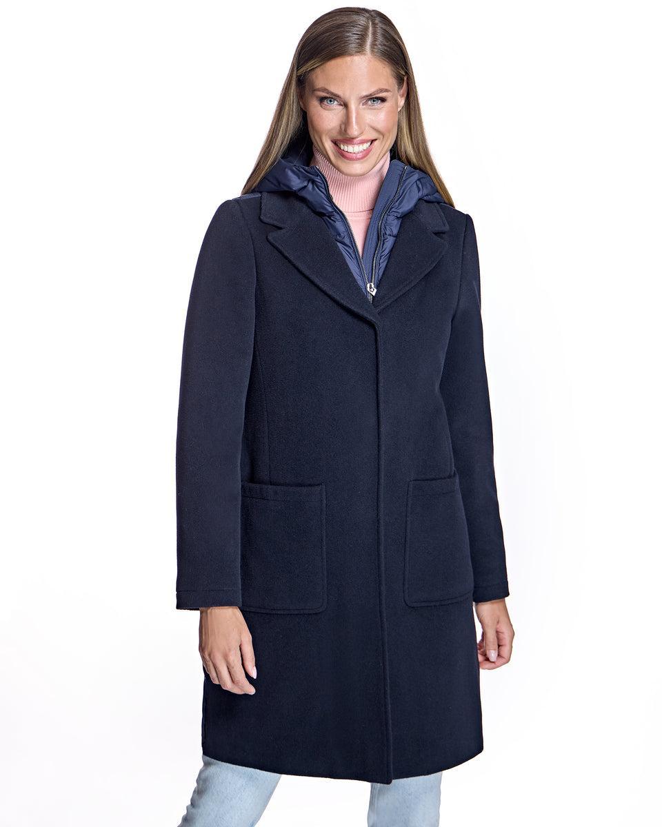 Cashmere Blend and Puffer Hooded Coat Product Image