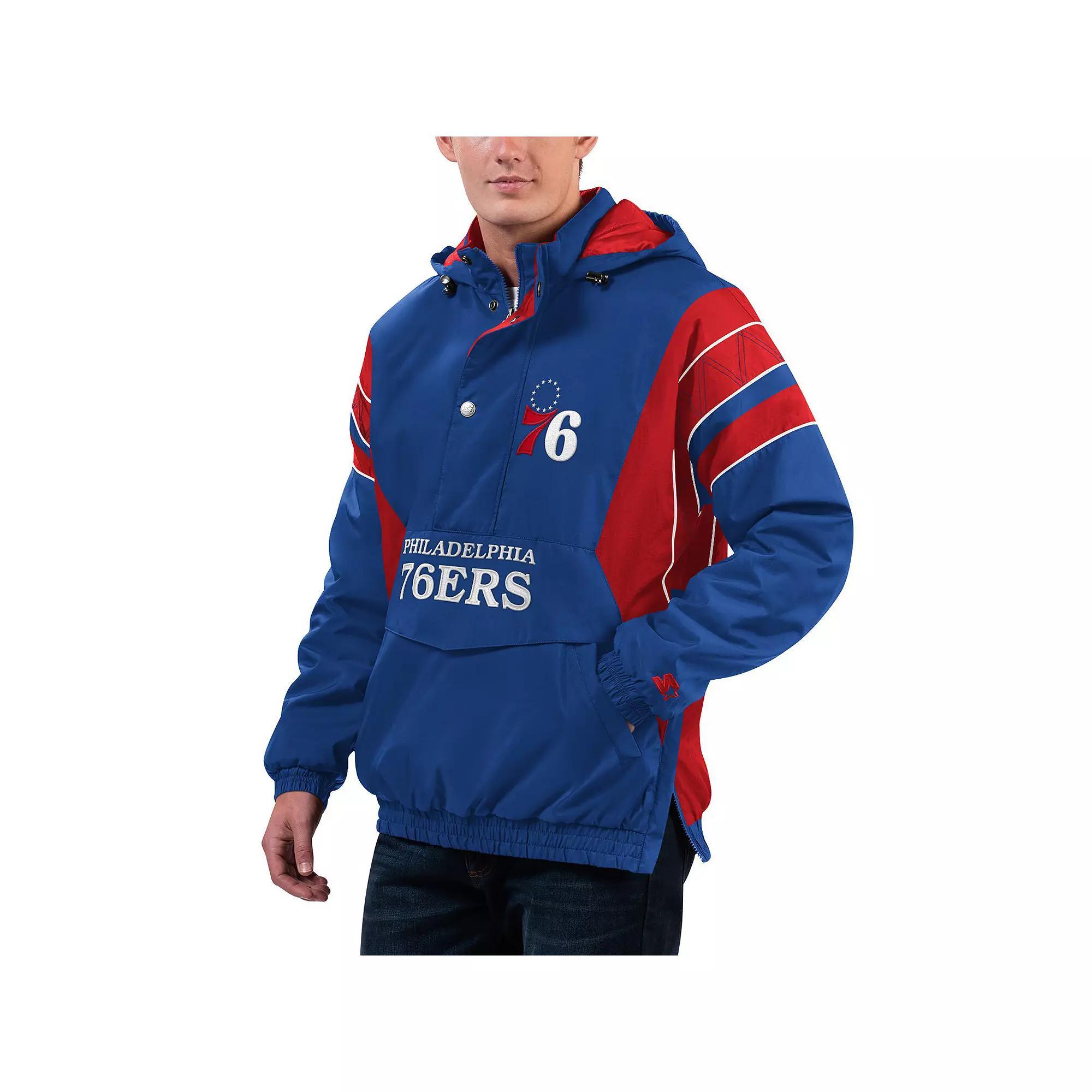 Men's Starter  Royal Philadelphia 76ers Home Team Hoodie Half-Zip Jacket, Size: XXL, 76r Blue Product Image