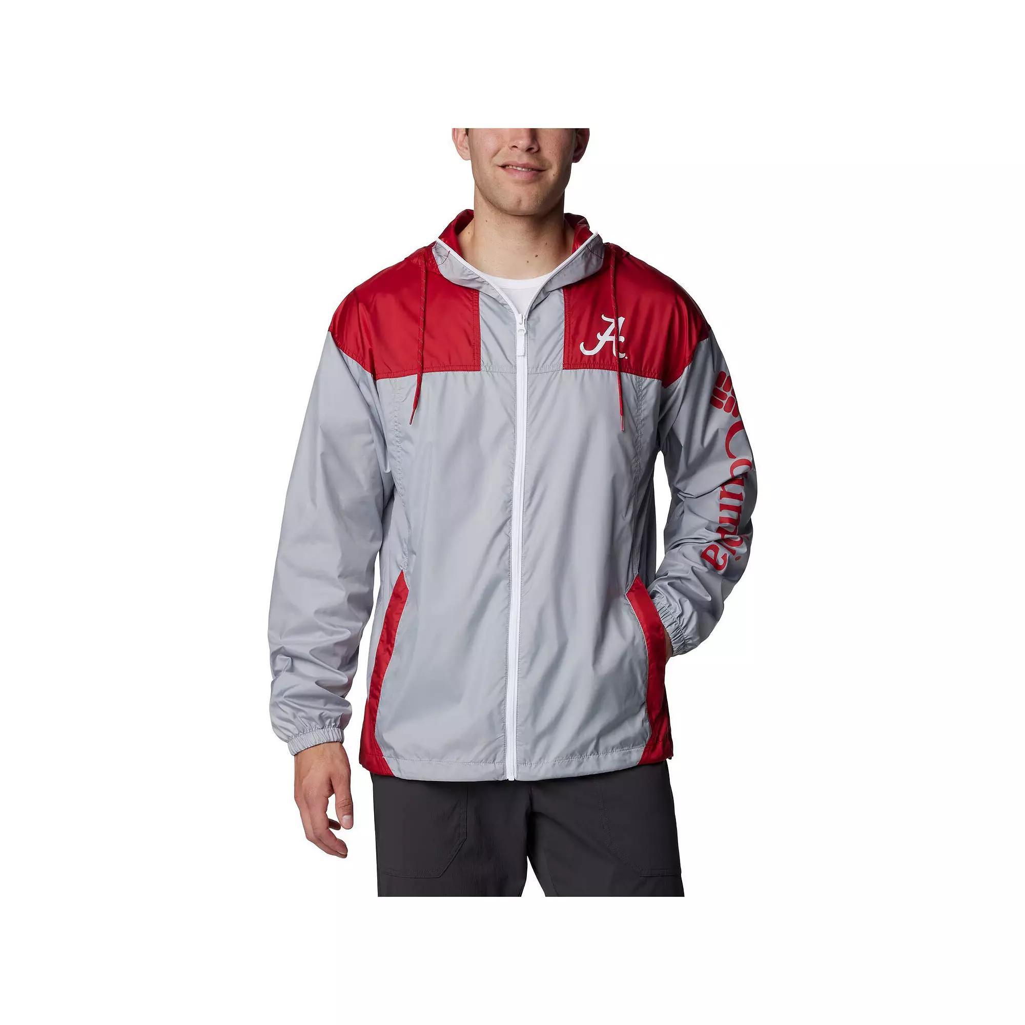 Men's Columbia Gray Alabama Crimson Tide Flash Challenger Omni-Shade Full-Zip Windbreaker Hoodie Jacket, Size: Large, Grey Product Image