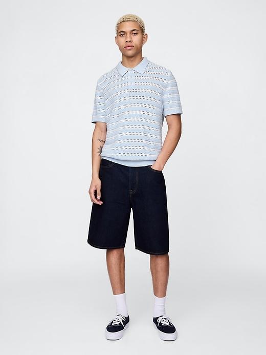 Sweater Polo Shirt Product Image