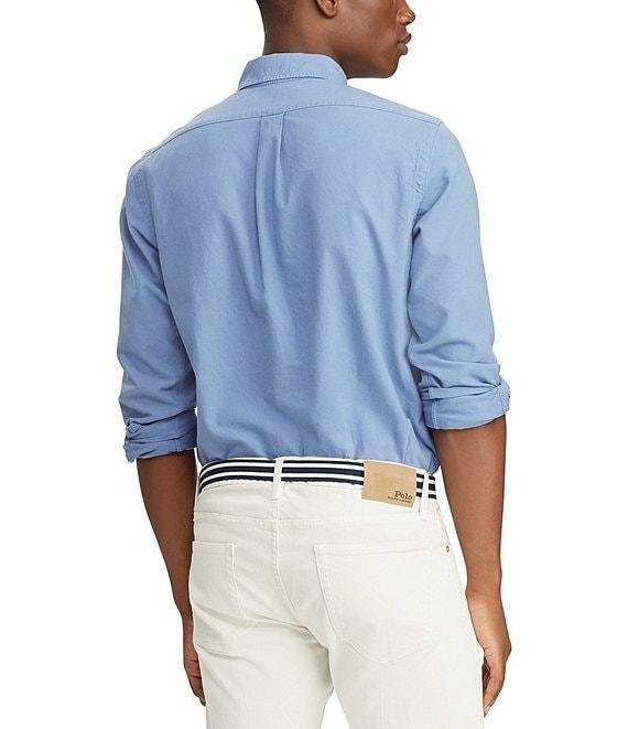 Polo Ralph Lauren Solid Garment-Dye Oxford Classic Fit Long Sleeve Woven Shirt Product Image