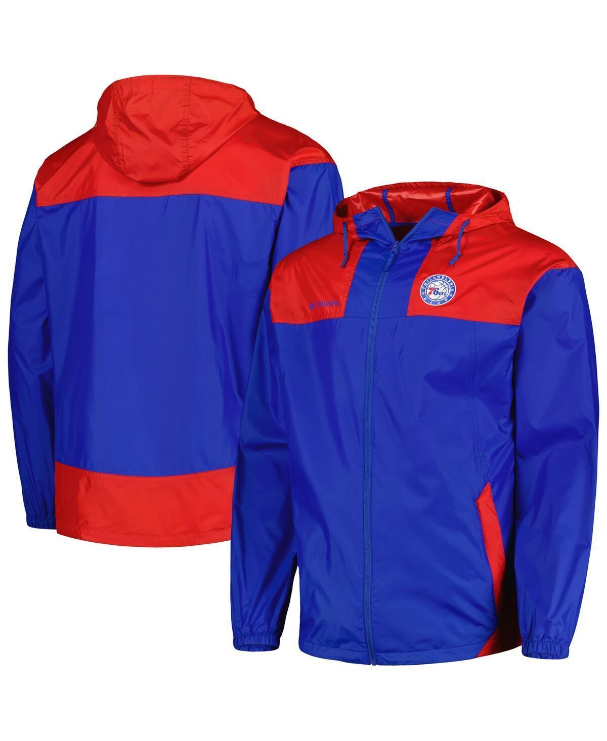 Men's Columbia Royal Philadelphia 76ers Flash Forward Challenger Full-Zip Hoodie, Size: Small, 76r Blue Product Image