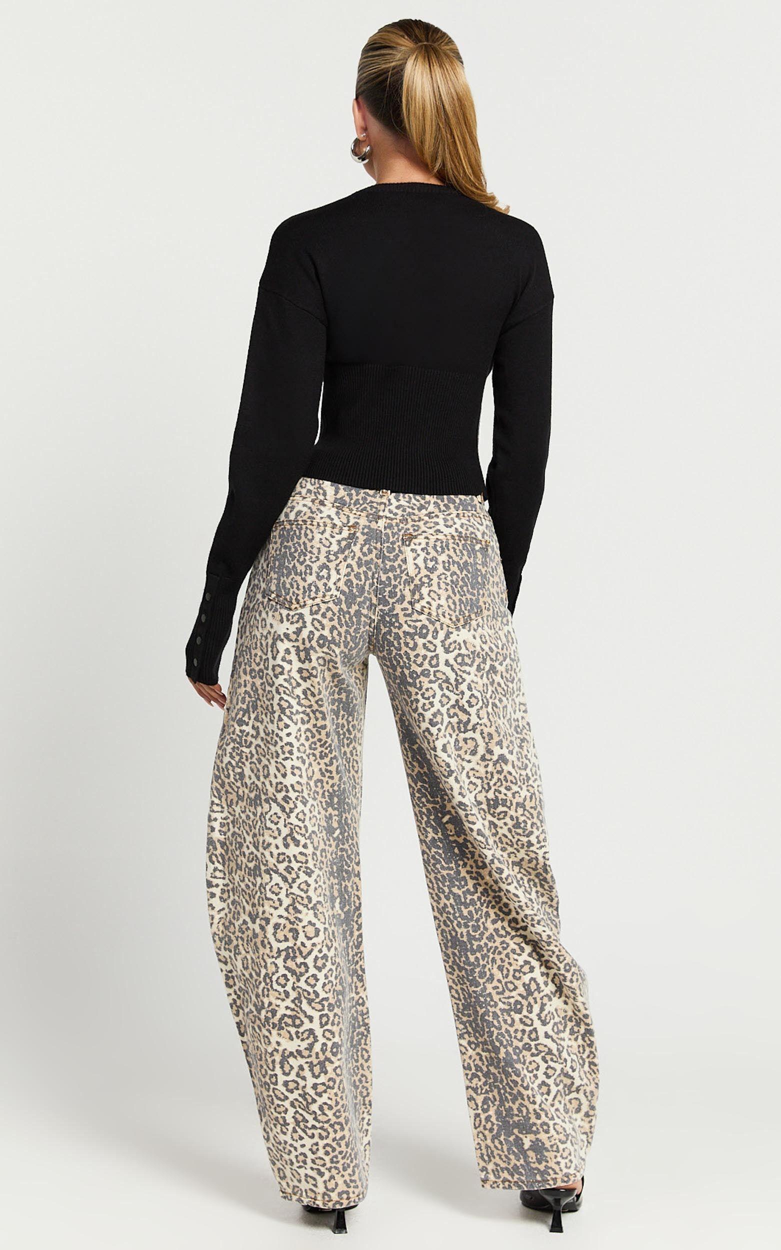 Lioness - Horseshoe Jean in Leopard Fade Product Image