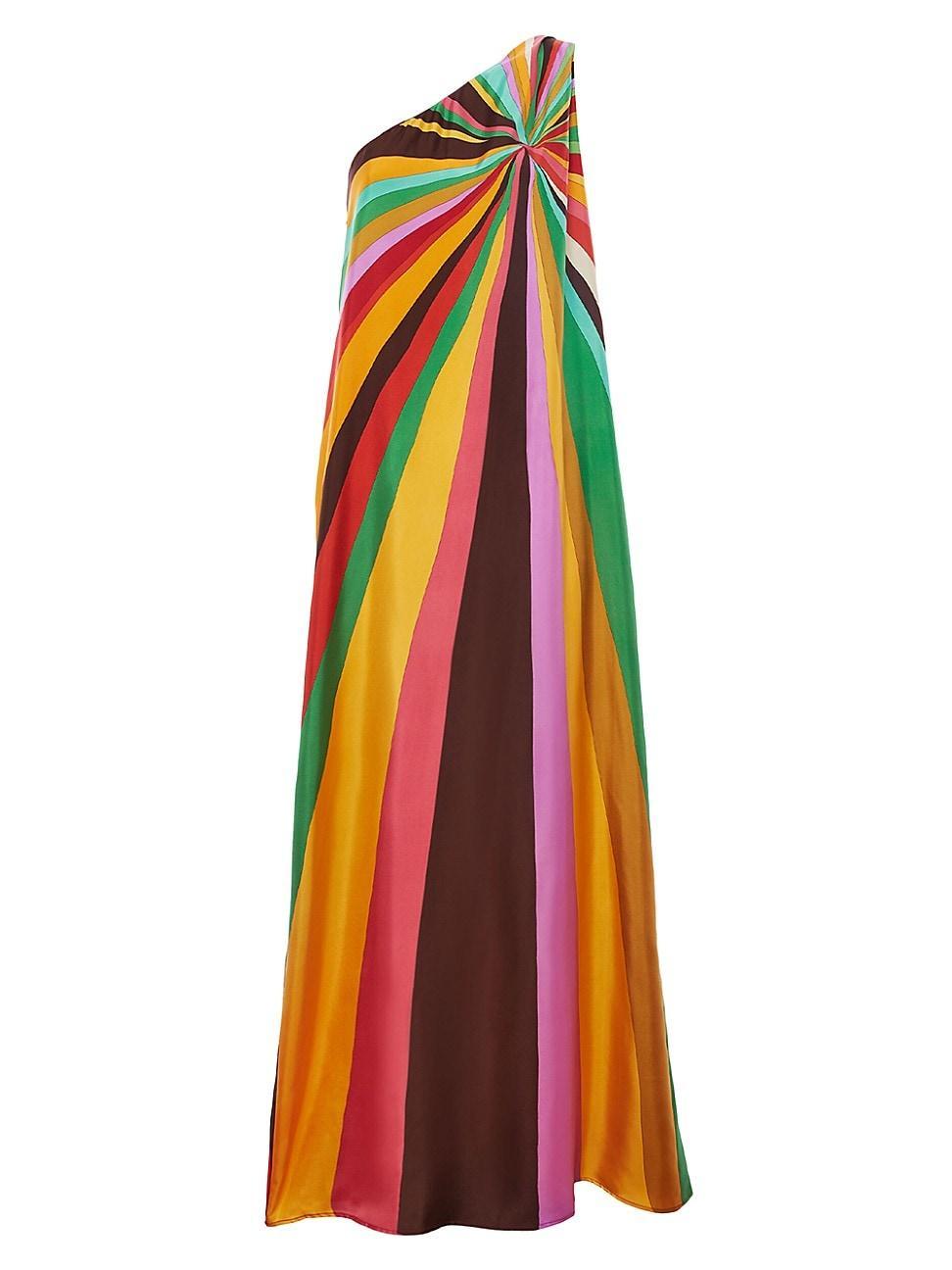 Roy Starburst Striped One-Shoulder Maxi Dress Product Image